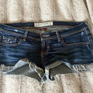 Hollister Dark Blue Denim Shorts